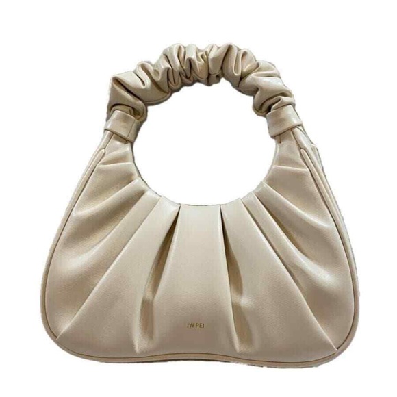 The JW PEI Gabbi Ruched Hobo Handbag - Ivory - Picture 2 of 13